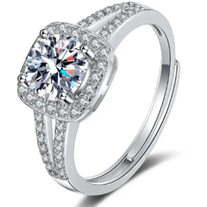 Bague carrée polyvalente en forme de V BR 1CT