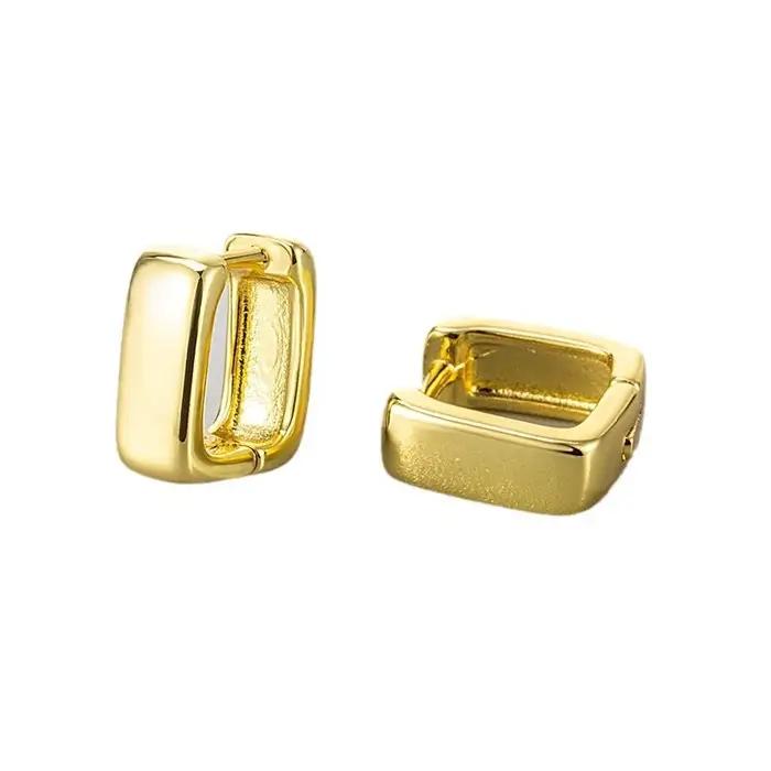 Boucles d'oreilles géométriques en argent Sterling 925 pour femmes
