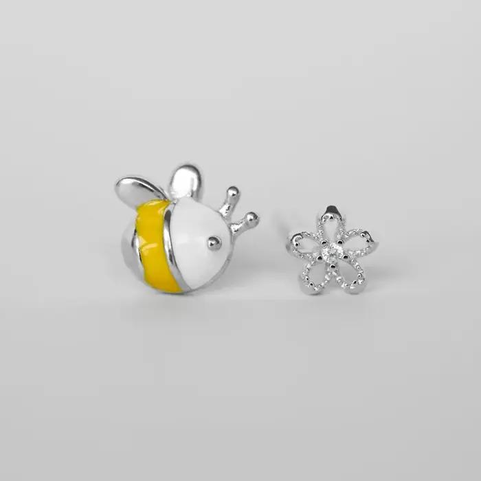 REETI – boucles d'oreilles abeille en argent sterling 925 pour femmes, bijoux de mariage élégants, 2