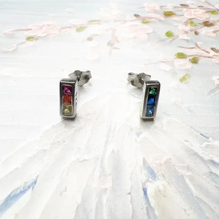 Boucles d'Oreilles à Clous en Argent Sterling 925 Pur