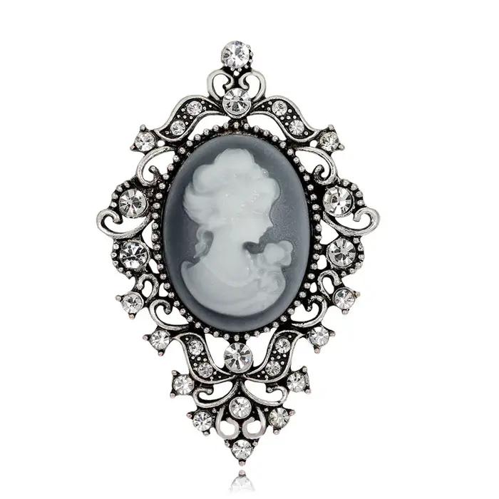 Broche commémorative Vintage élégance reine Victoria