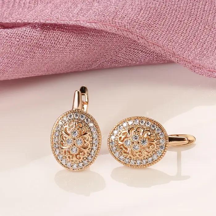 Boucles d'oreilles Vintage en Zircon pour femmes