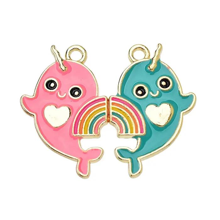 2 paires mode meilleurs amis coeur amour Couple pendentif breloque