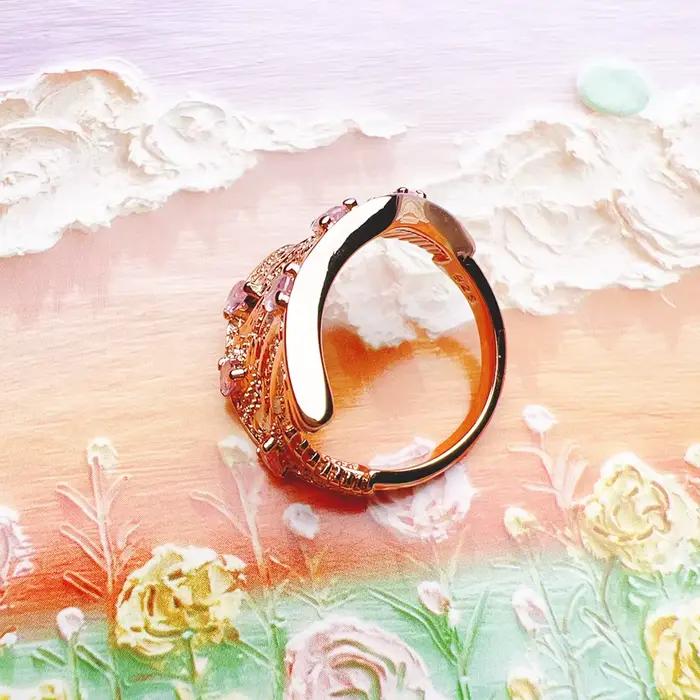 Bague aile de phénix couleur or Rose