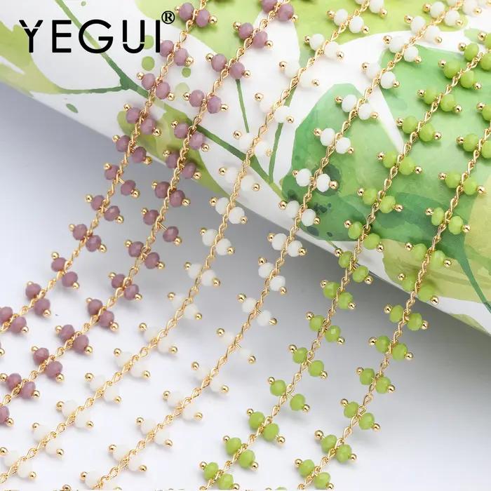 Chaîne de perles plaquée or 18 carats pour femmes bijoux personnalisables DIY artisanat création cadeau occasions spéciales