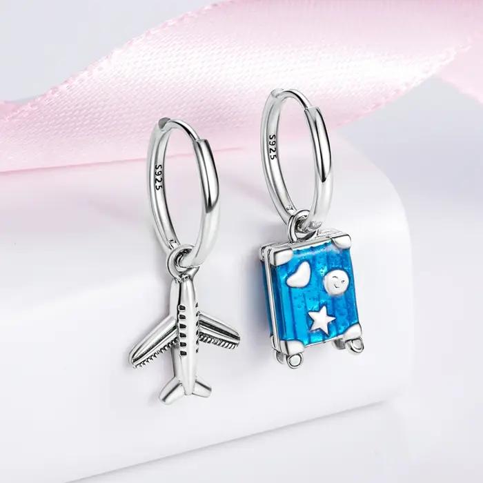 MISEFF – boucles d'oreilles asymétriques en argent Sterling S925