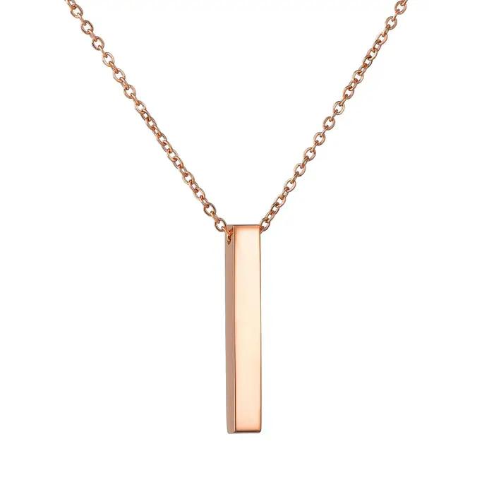 Collier personnalisé en acier inoxydable avec nom et Date