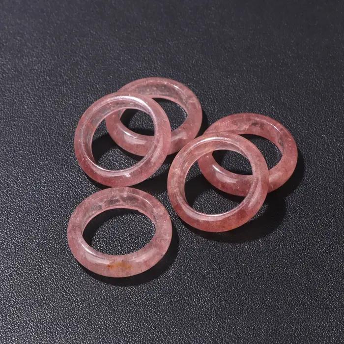 5 pièces bagues en pierre de guérison naturelle Lapis Lazuli améthystes hématite Agates bague pour femmes hommes Reiki bijoux cadeau 16-20mm