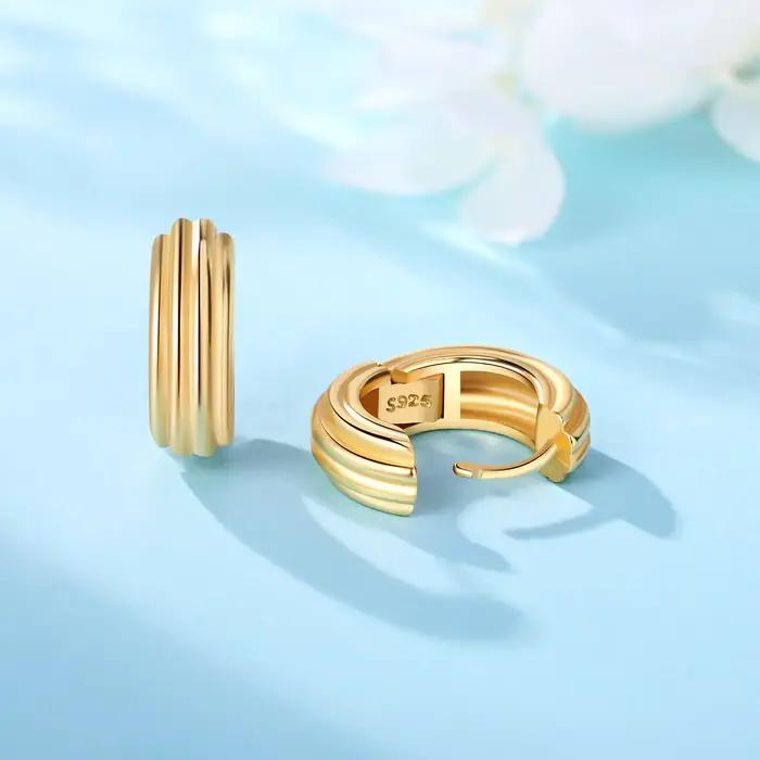 Boucles d'oreilles créoles Orstarry en argent sterling 925 avec scintillement de zircon pour femmes occasions spéciales multicolores elegant et moderne