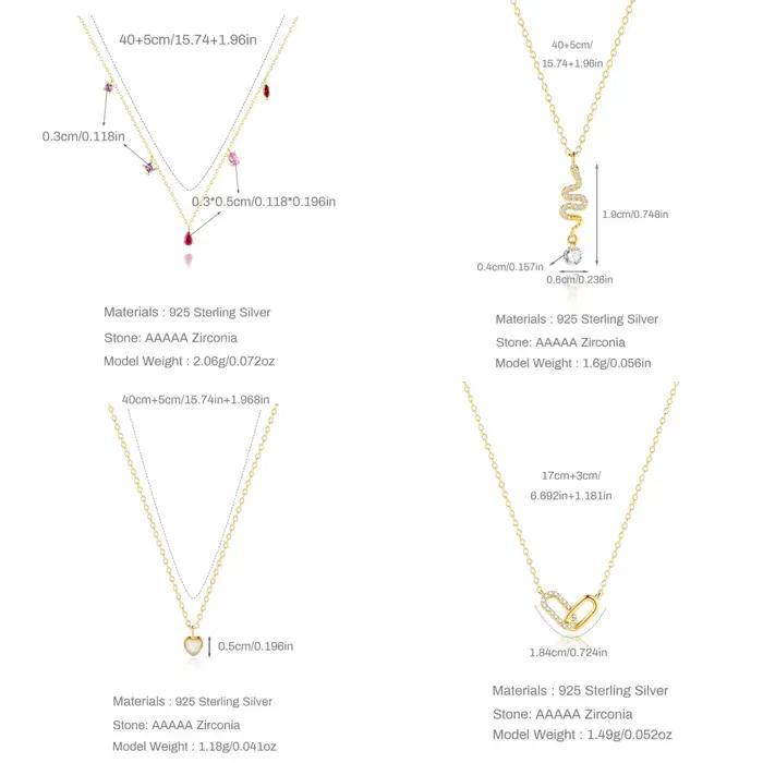BOAKO Plata De Ley 925 collier pour femmes 2021 Bijoux sur le cou chaîne 12 couleurs pierres tour de cou clavicule