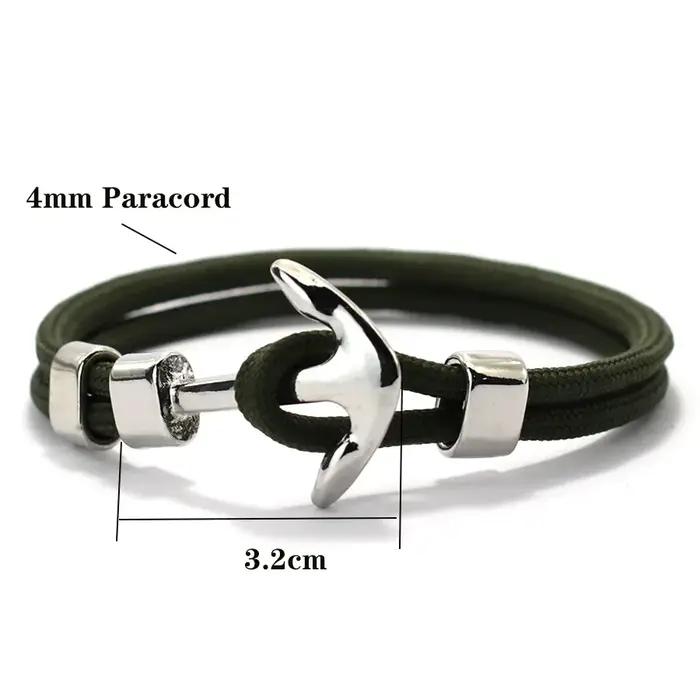 Nouvelle mode Ancchor Bracelet pour hommes sauvetage en plein air survie Paracord Braslet nautique Wrap chaîne Braclet Pulseria Hombre Joias