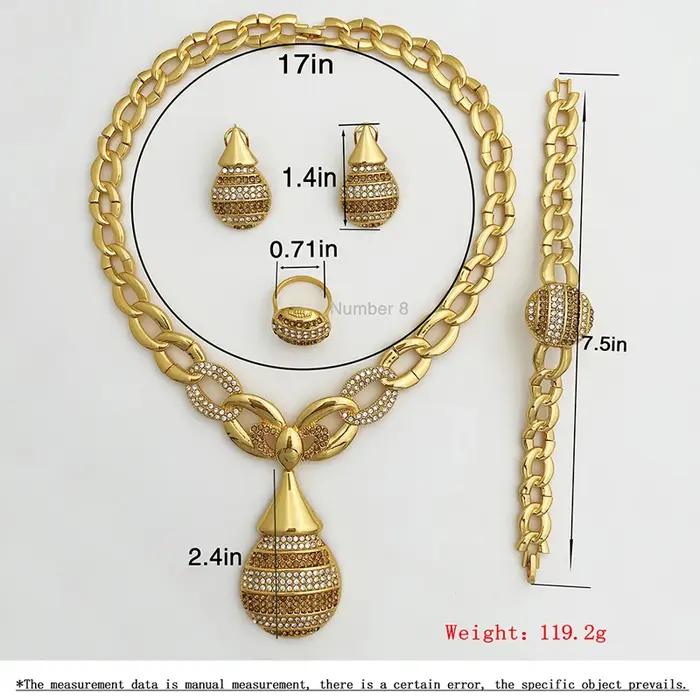 Parures de bijoux élégantes pour femmes de Dubaï