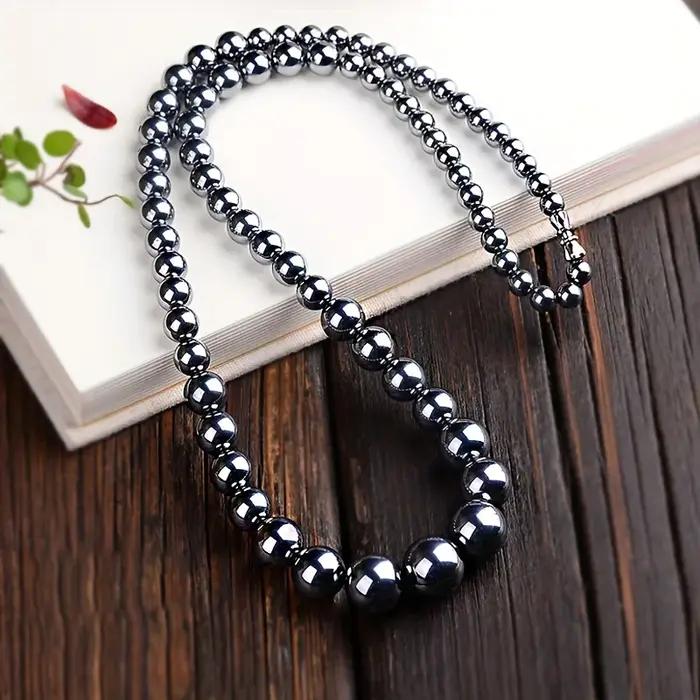 Collier en pierre naturelle Terahertz, soulagement de la fatigue du cou, cadeau
