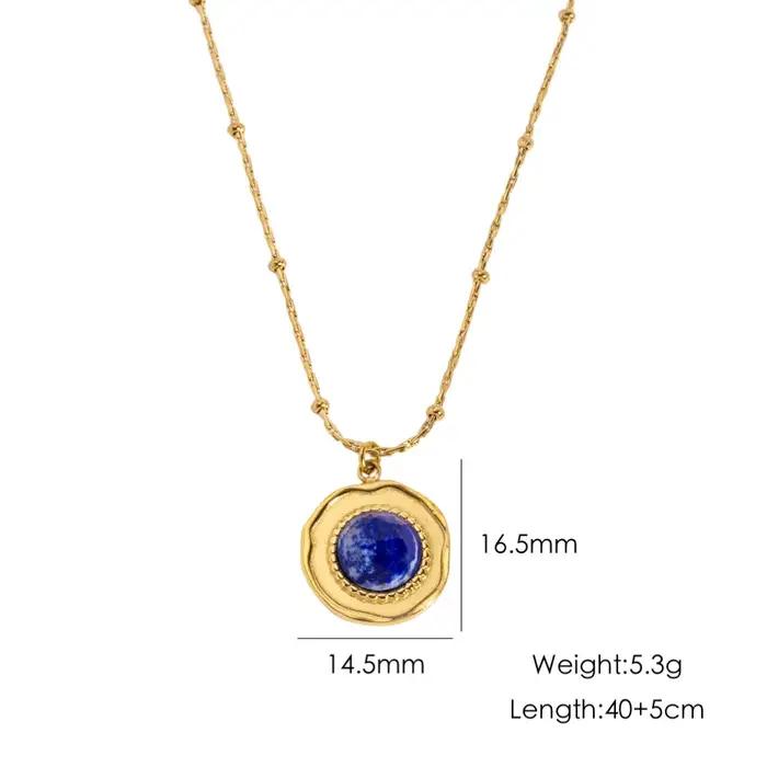 Colliers en acier inoxydable Lapis Lazuli DIY Styles Pierres Naturelles Occasions Spéciales Femme