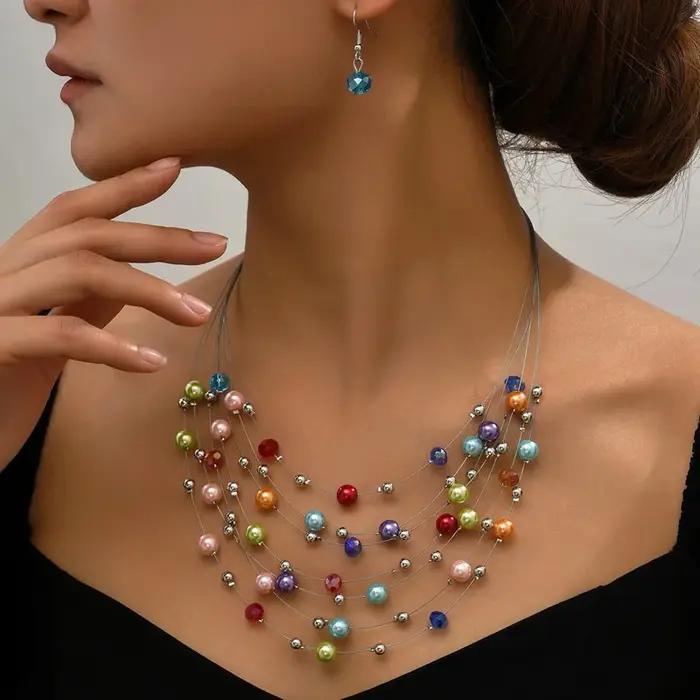 Collier multicouche pour femmes