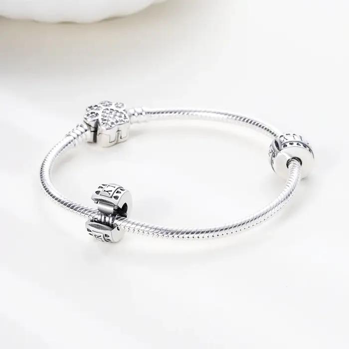 Breloques et perles clips en argent 925 avec fermoir