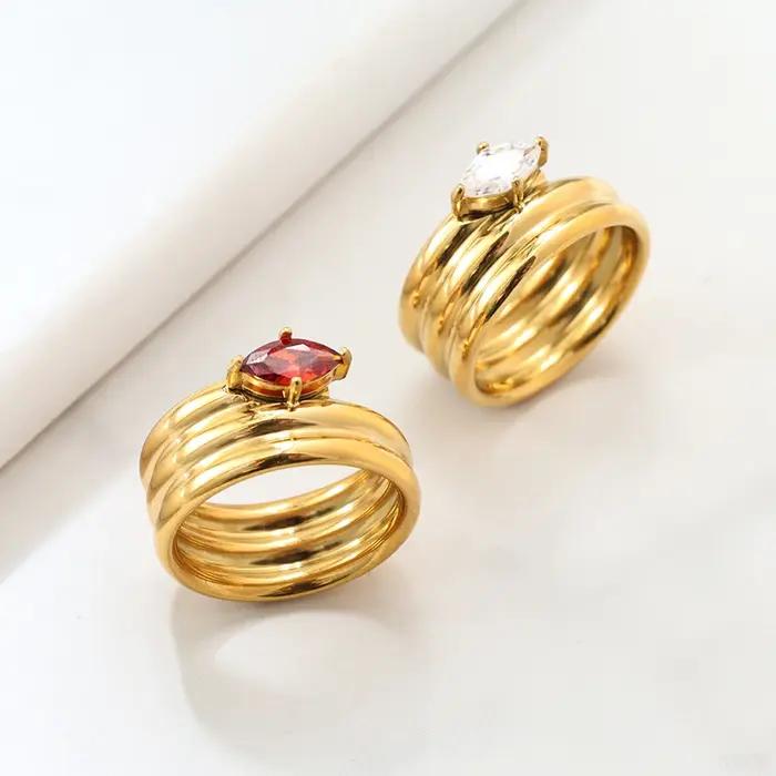 JOVO LOVE – bague en zircone cubique pour femmes