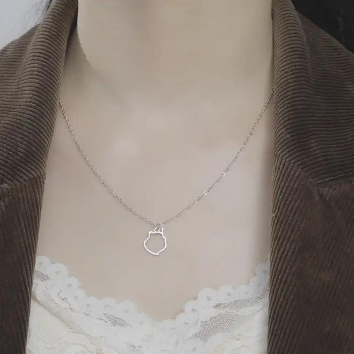 Collier pendentif Gran Canaria en acier inoxydable