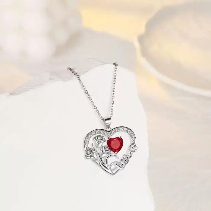 Collier pendentif en Zircon de luxe avec boîte-cadeau Apple