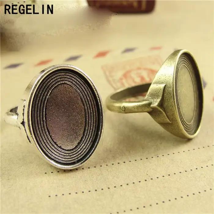 Bagues en bronze antique de style vintage grandes tailles intérieures adaptées à la fabrication de bijoux pour femmes occasions spéciales