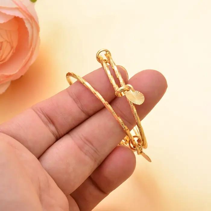 Petits bracelets tendance couleur or pour garçons et filles