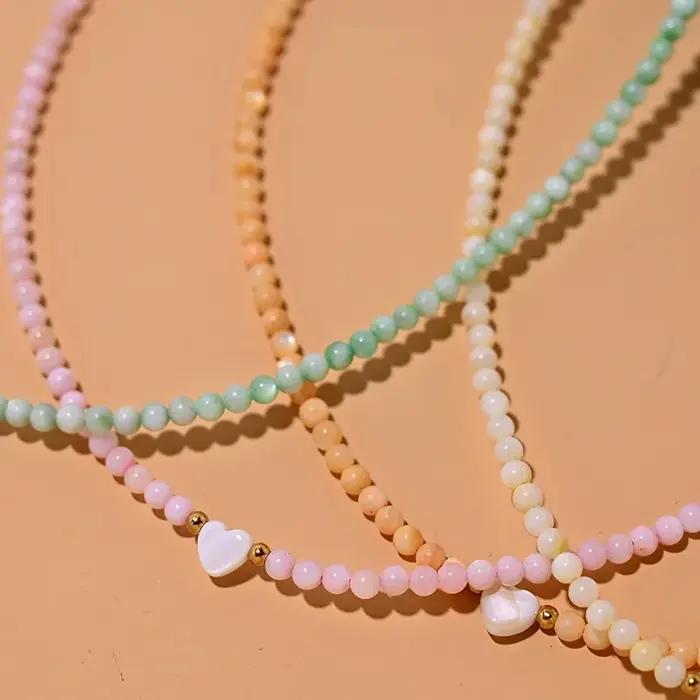 Collier bohème en perles de coquillage pour femme