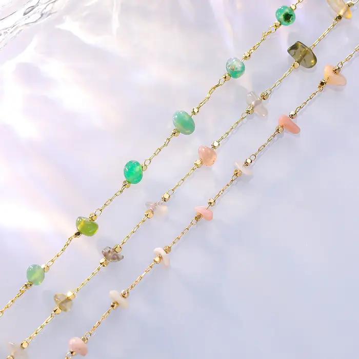 Bracelet en pierre naturelle tourmaline pour femme
