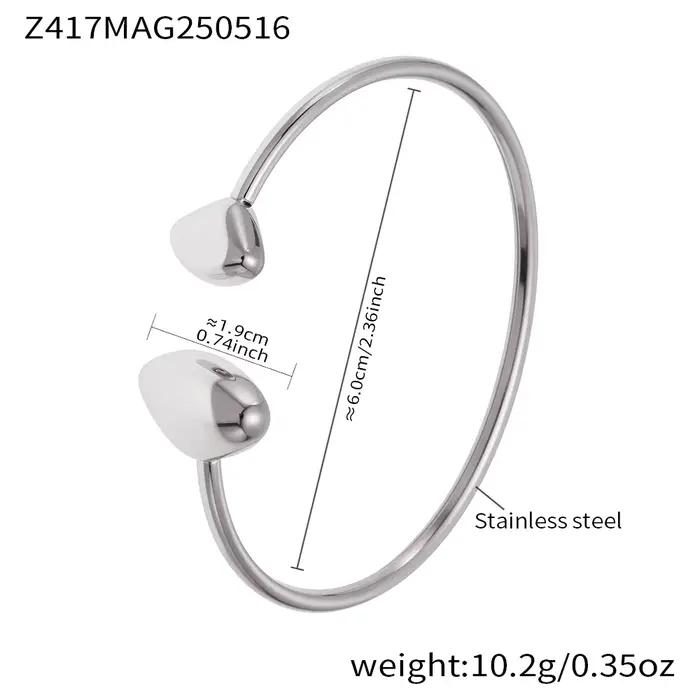 Bracelet en acier inoxydable plaqué or avec zircon blanc rose 5A pour femmes, bijoux de luxe impermé