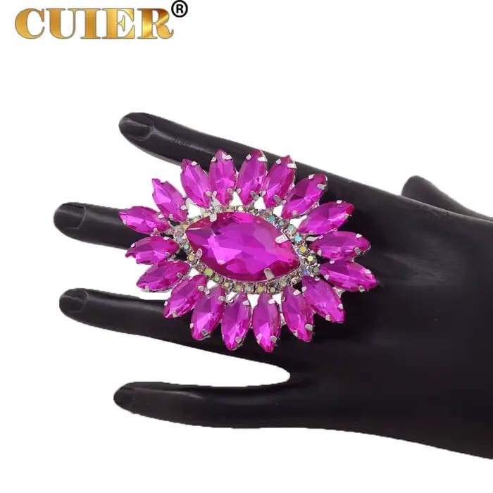 Grande Bague Ovale Ajustable de 5.2x7.3cm pour Femme