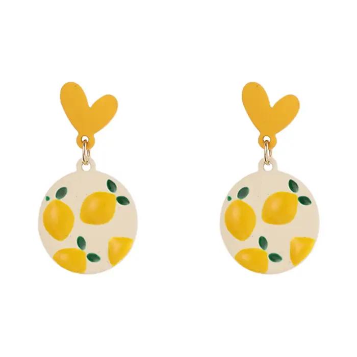 Boucles d'Oreilles Citron pour Femme, Esthétique, Mode, Cool, Cadeau Unique recruté