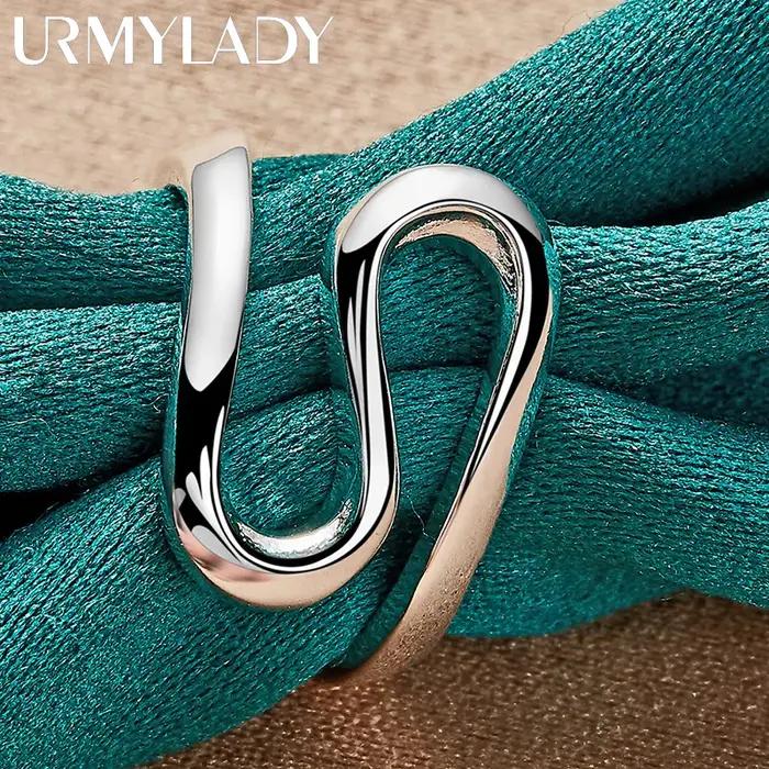 URMYLADY 925 bague serpent en argent Sterling pour les femmes de fiançailles de mariage charme bijoux de mode