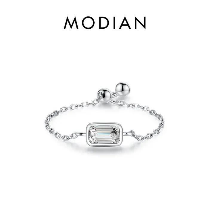 MODIAN – bague Vintage en argent Sterling 925 authentique pour femmes, bijoux fins, coupe émeraude