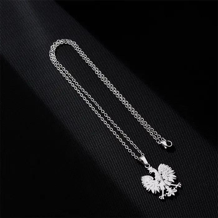 Collier aigle polonais en acier inoxydable or argent pour femmes style ethnique occassions festives