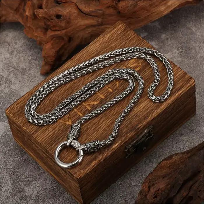 Collier vintage en chaîne os de dragon pour femme, pendentif cercle simple et tendance, bijoux de rue, cadeaux