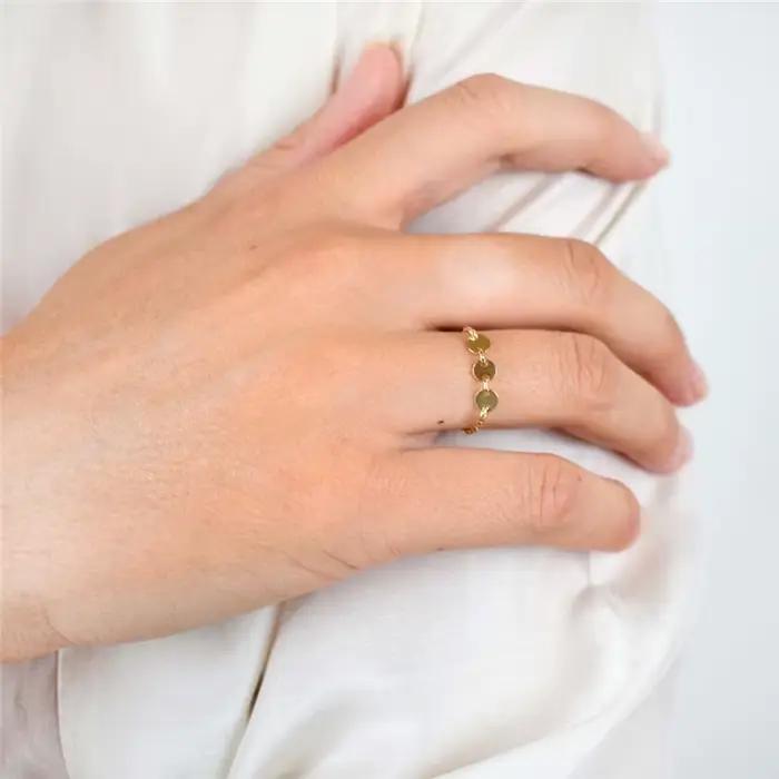 Bagues de pièces de monnaie minimalistes pour femmes
