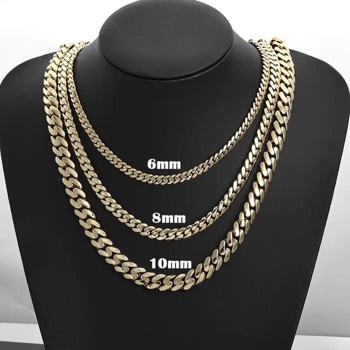 Collier chaîne cubaine Monaco 6/8/10/12/15/20mm