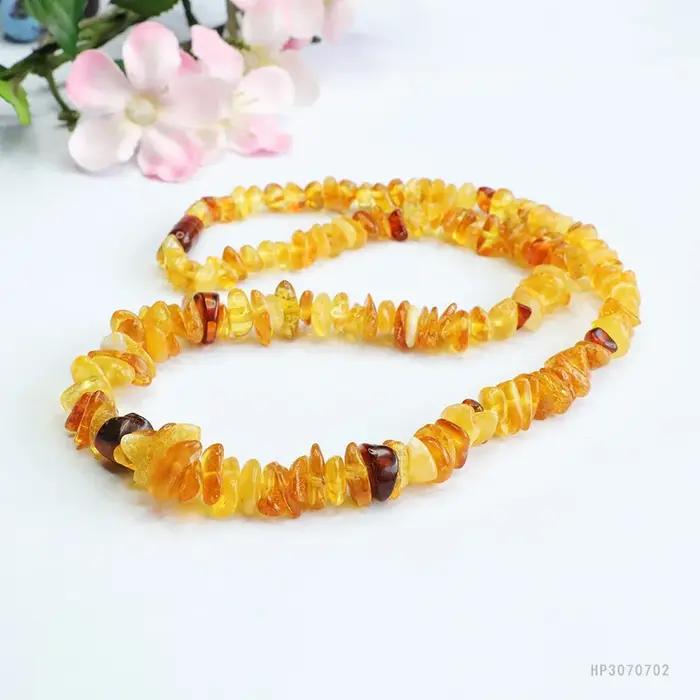 Collier Duobao en ambre naturel baltique