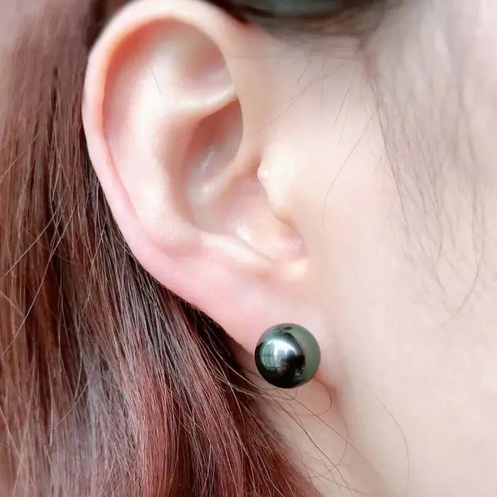 Boucles d'oreilles en perles de Tahitain pour femmes