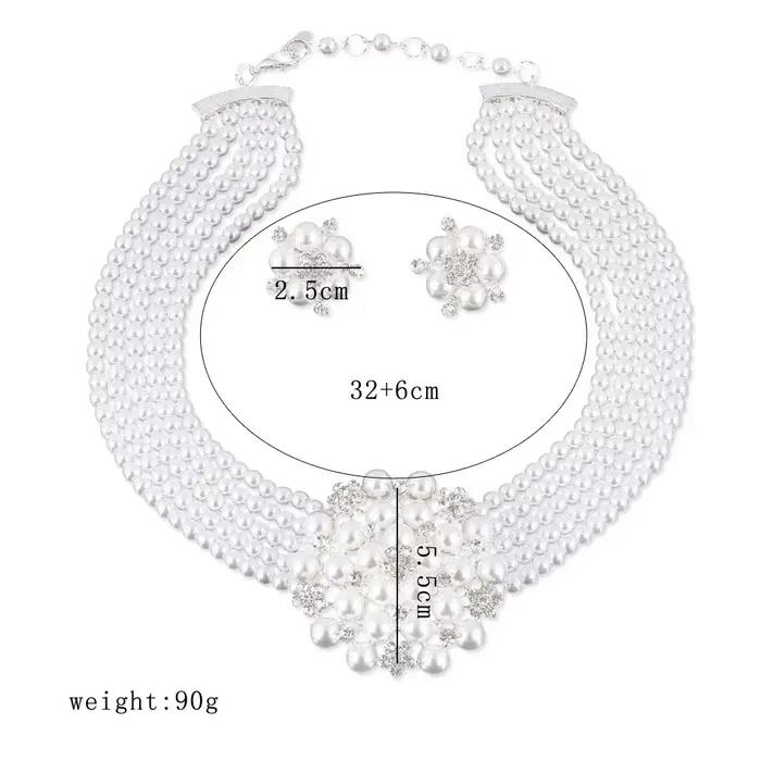 Ensemble de Bijoux Audrey Hepburn en Plastique Blanc pour Femmes Occasions Spéciales Soirées Cocktail Halloween Noël
