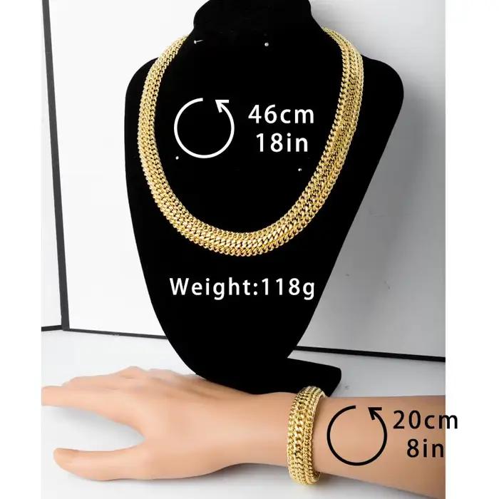 Ensembles de bijoux unisexe géométriques en cuivre pour hommes et femmes styles hip-hop rock occasions spéciales