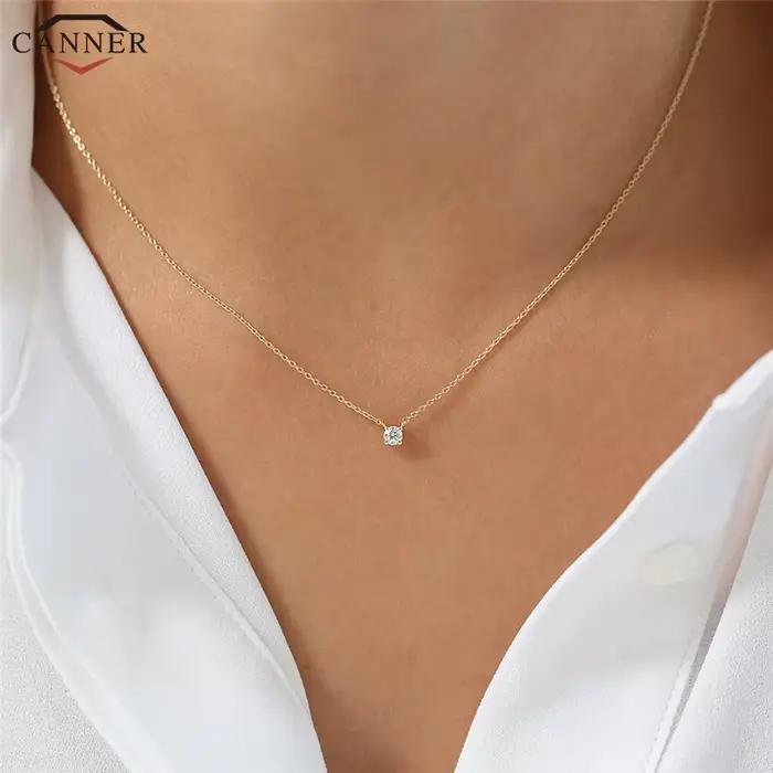 CANNER – Collier ras de cou en argent sterling 925 pour femme