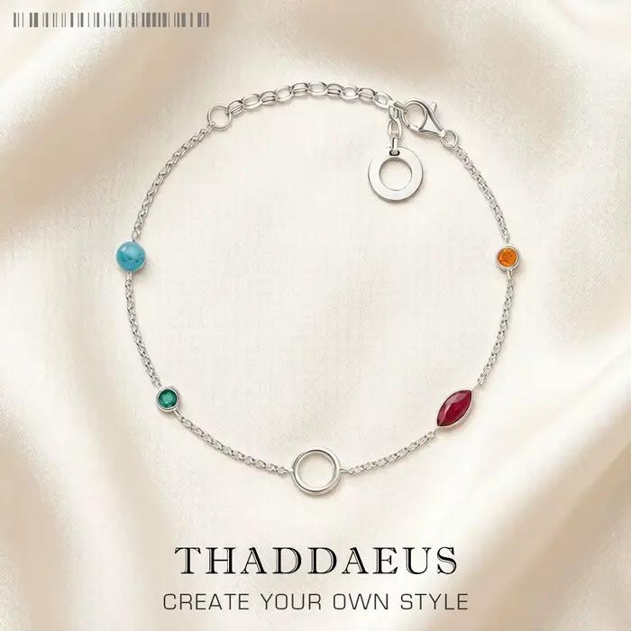 Bracelet à breloques pierres colorées printemps tout nouveau lien chaîne 925 bijoux en argent Sterli