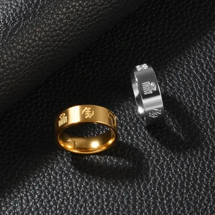 Bague avec symboles culturels de la carte africaine