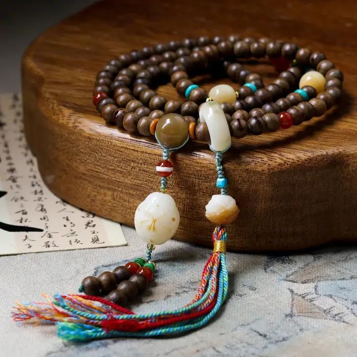 Nouvelle Collection Automne 2026 : Bracelet Multi-Enroulement Premium en Bois d'Agar Beurre