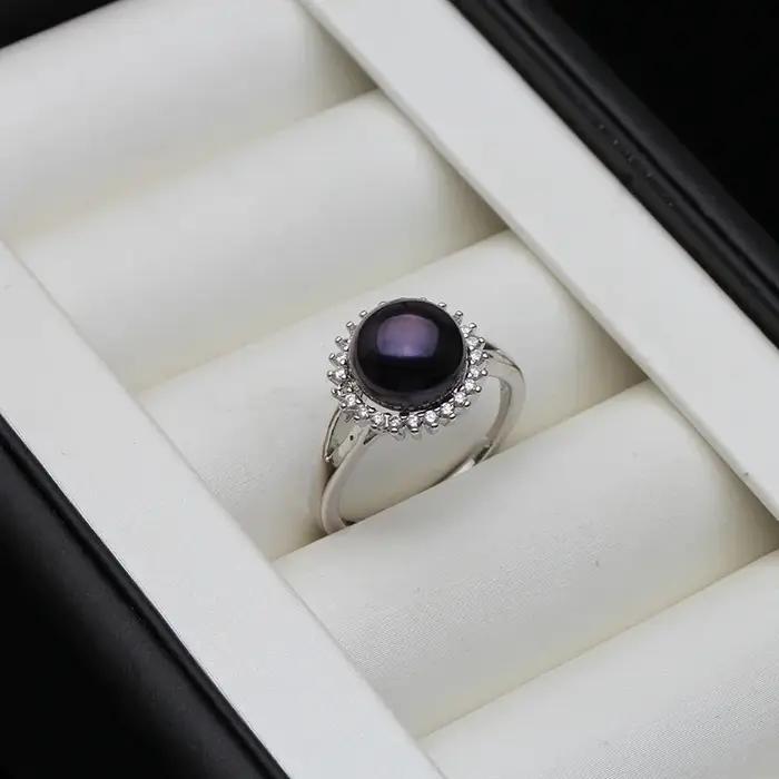 Bague en argent Sterling 925 avec perles pour femme