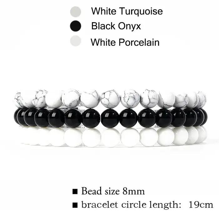 Kirykle – ensemble de bracelets en pierre naturelle pour hommes, 3 pièces/ensemble, hématite d'obsid