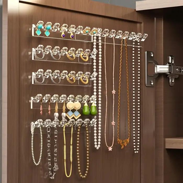 Ensemble de 3 pièces de support de rangement mural pour bijoux à 8 trous