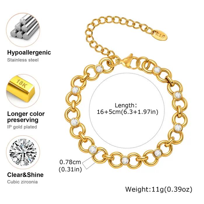 Bracelet tendance en acier inoxydable pour femmes