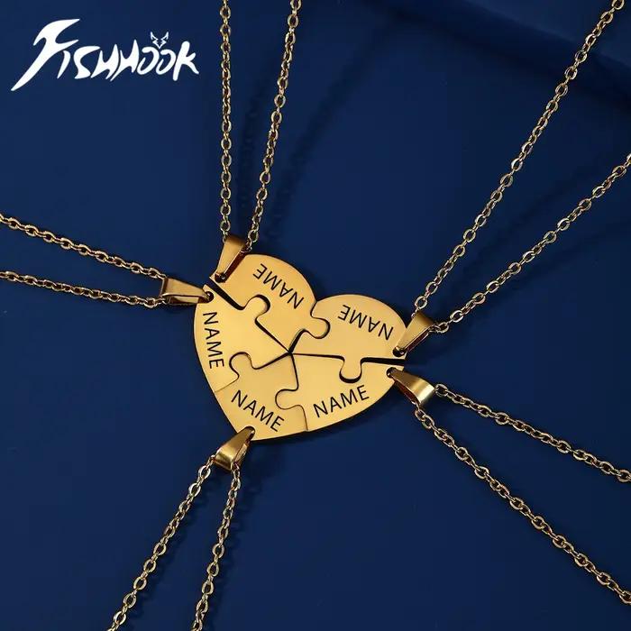 Collier personnalisé en forme de cœur avec nom