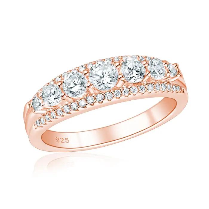 Newshe-Bague de fiançailles en argent regardé 925 pour femme